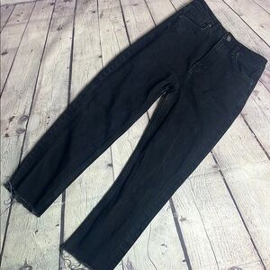 Reformation Liza Ultra High Rise Straight Jeans with Raw hem edge